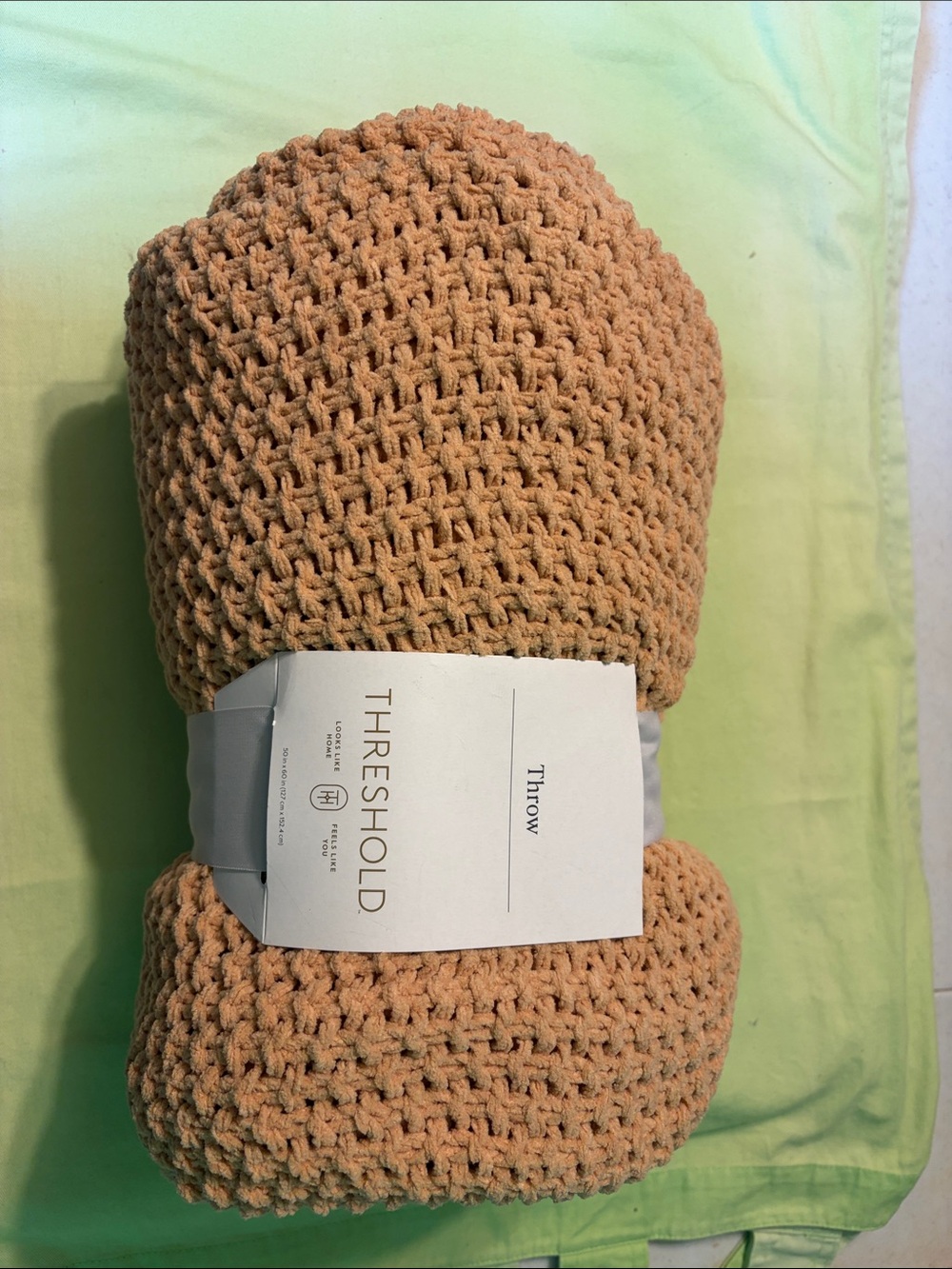 Threshold Chunky Knit Throw - Tan